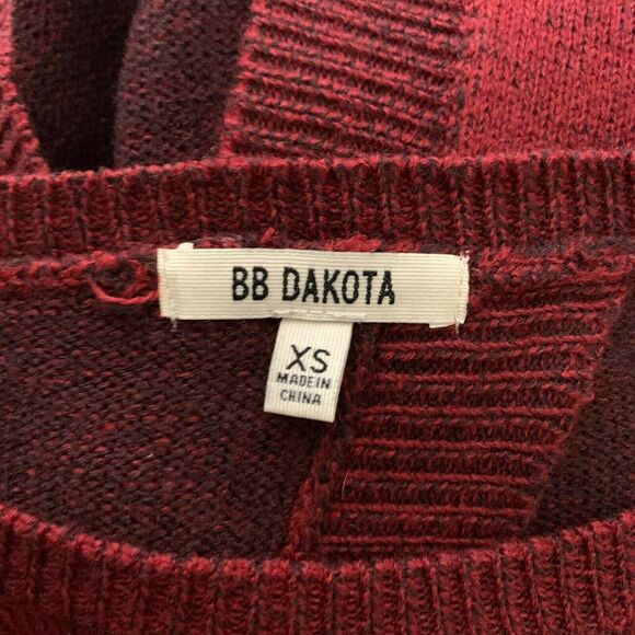 BB Dakota red split back oversized sweater size XS - Picture 3 of 12